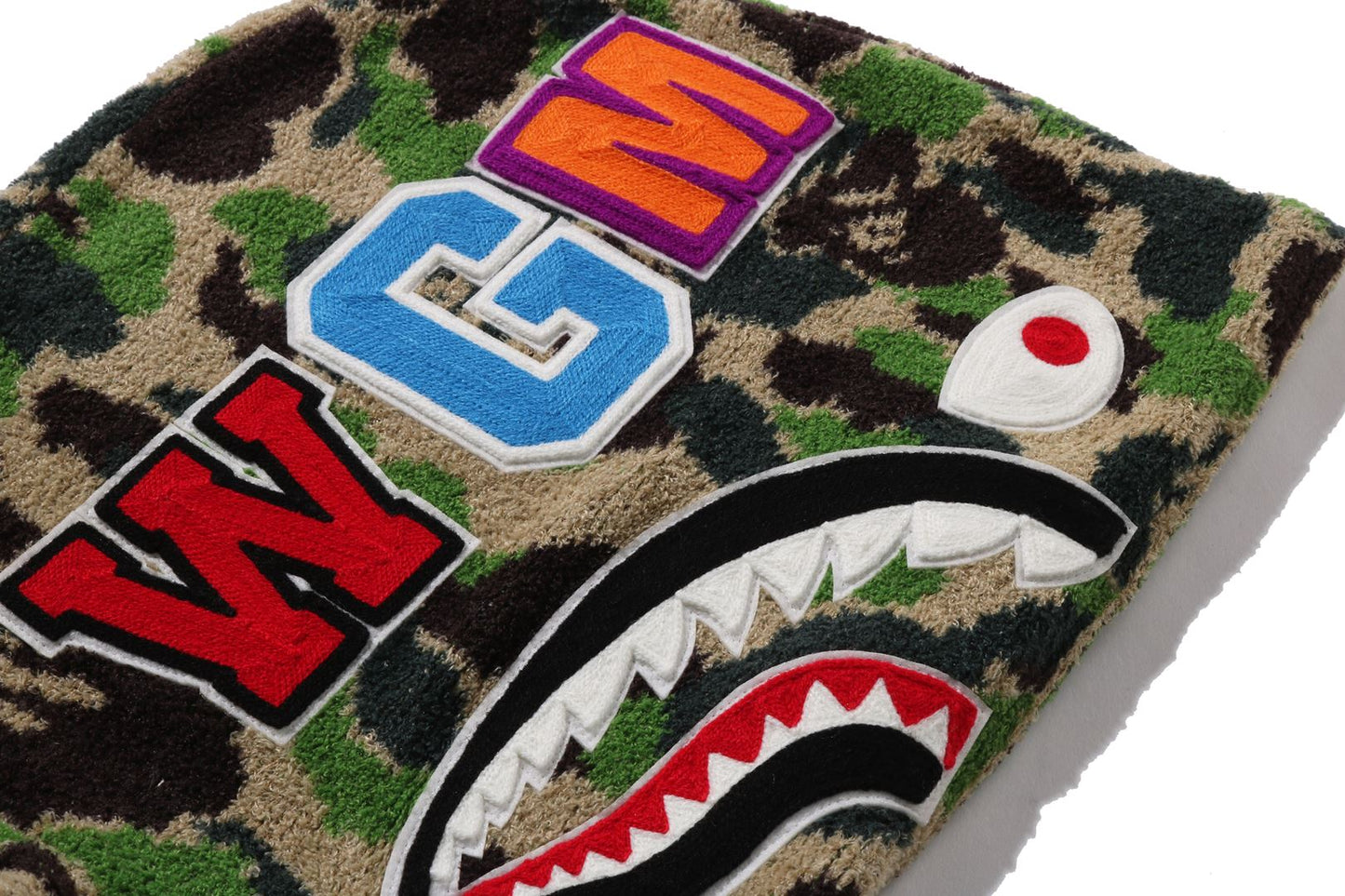 BAPE ABC CAMO 毛巾提花鯊魚剪裁全拉鏈連帽外套
