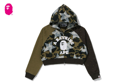 BAPE STA OVER PRINT 1ST CAMO CRYSTAL STONE 大學全拉鍊連帽外套