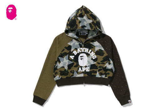 BAPE STA OVER PRINT 1ST CAMO CRYSTAL STONE 大學全拉鍊連帽外套