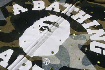 BAPE STA OVER PRINT 1ST CAMO CRYSTAL STONE 大學全拉鍊連帽外套