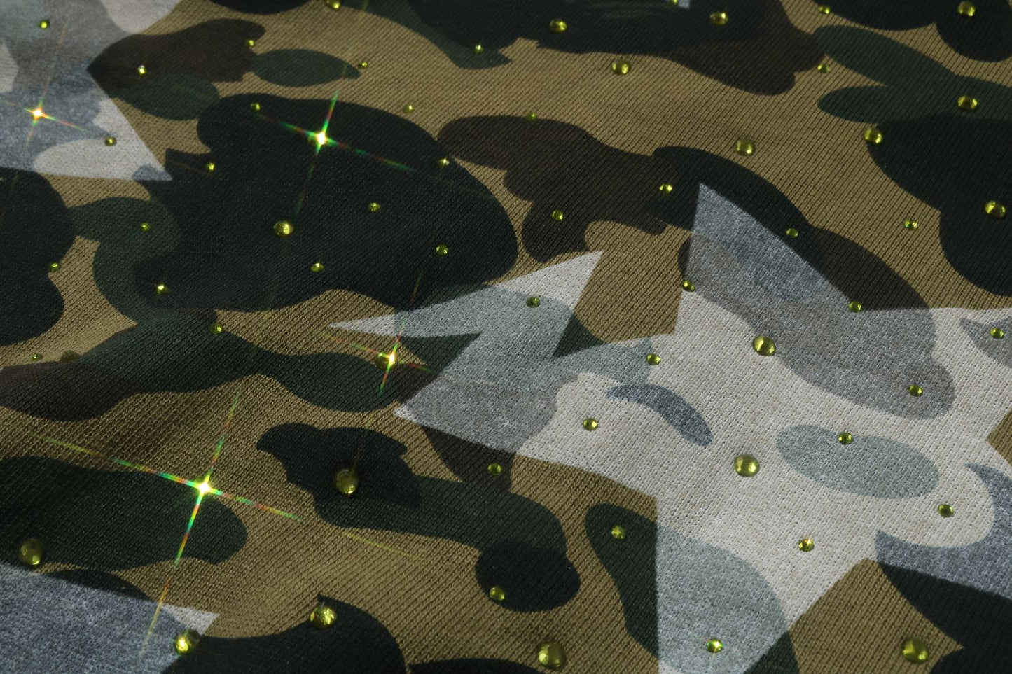 BAPE STA OVER PRINT 1ST CAMO CRYSTAL STONE 大學全拉鍊連帽外套