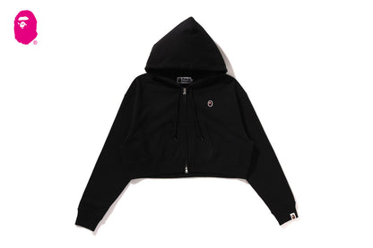 BAPE APE HEAD ONE POINT CROPPED ZIP HOODIE