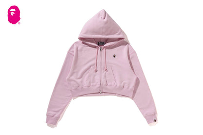 BAPE APE HEAD ONE POINT CROPPED ZIP HOODIE