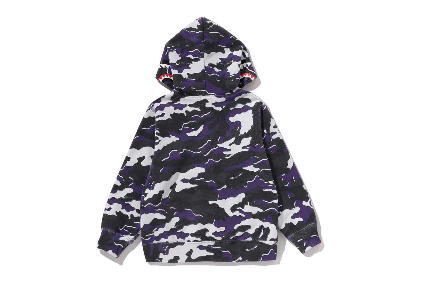 BAPE GLITCH WOODLAND CAMO SHARK ZIP HOODIE