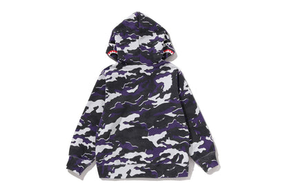 BAPE GLITCH WOODLAND CAMO SHARK ZIP HOODIE