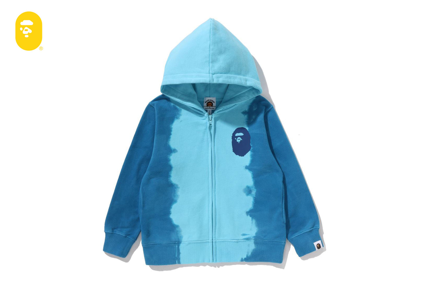 BAPE 漸層大學款拉鍊連帽外套