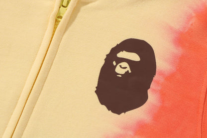 BAPE 漸層大學款拉鍊連帽外套