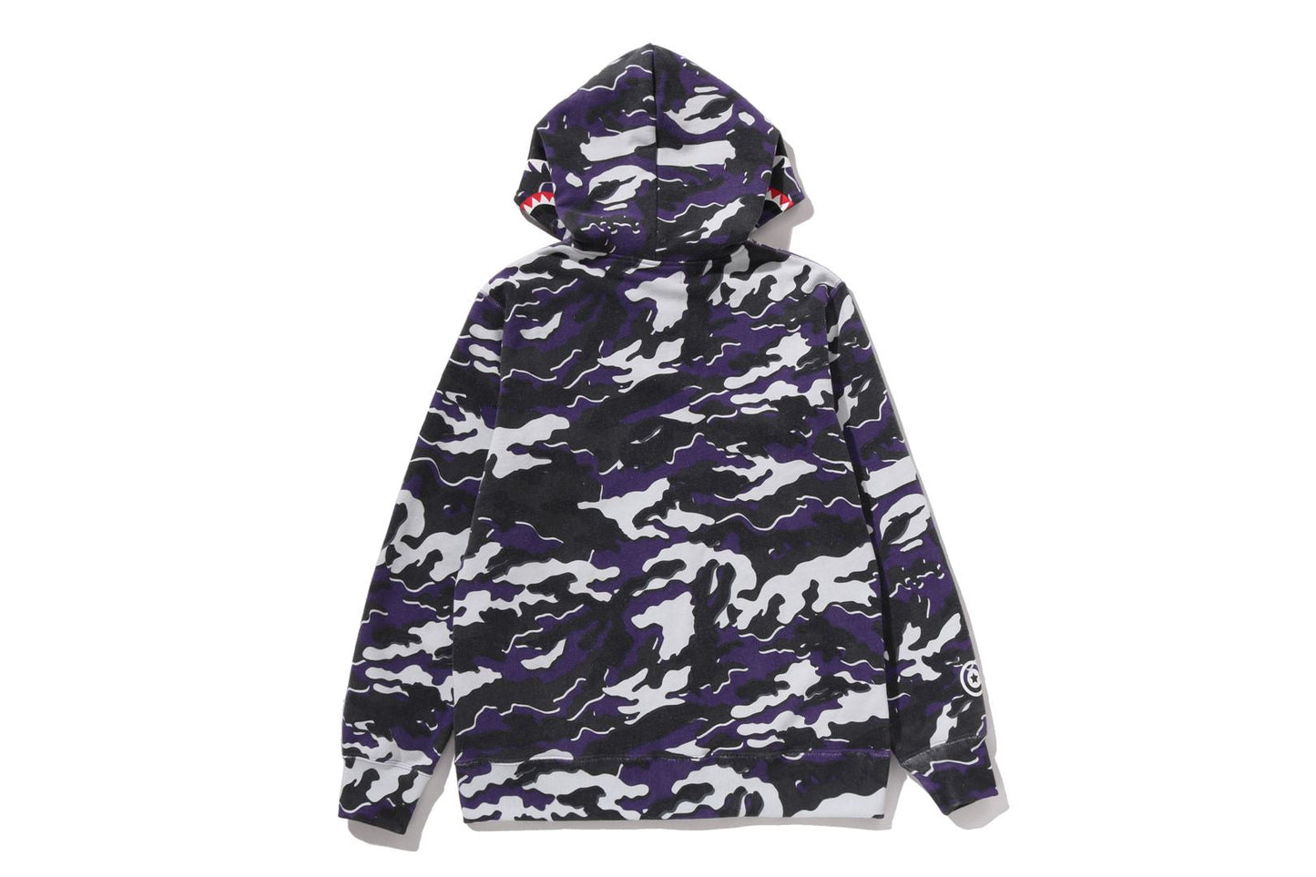 BAPE GLITCH WOODLAND CAMO SHARK ZIP HOODIE