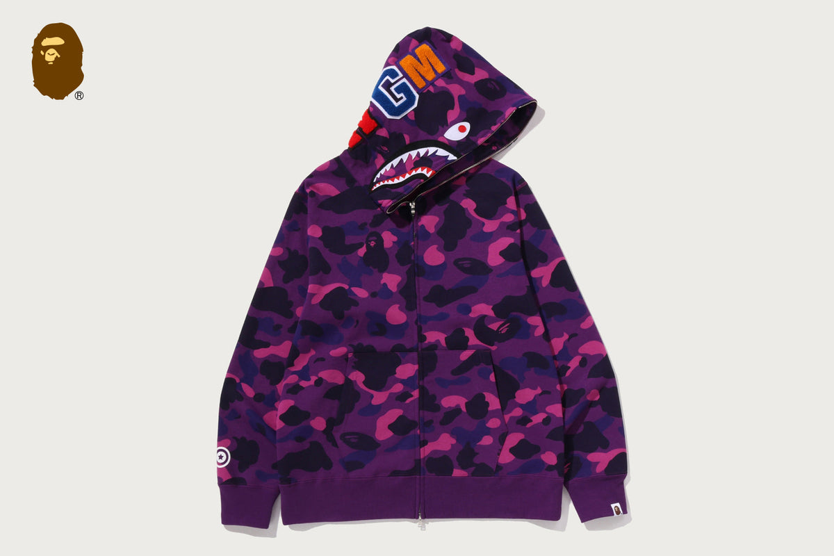 BAPE COLOR CAMO SHARK FULL ZIP HOODIE