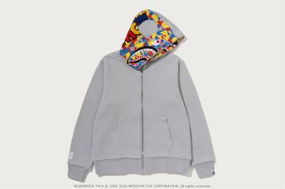 BAPE X MEDICOM TOY 30周年 BE@R SHARK 全拉鏈可反轉連帽衫
