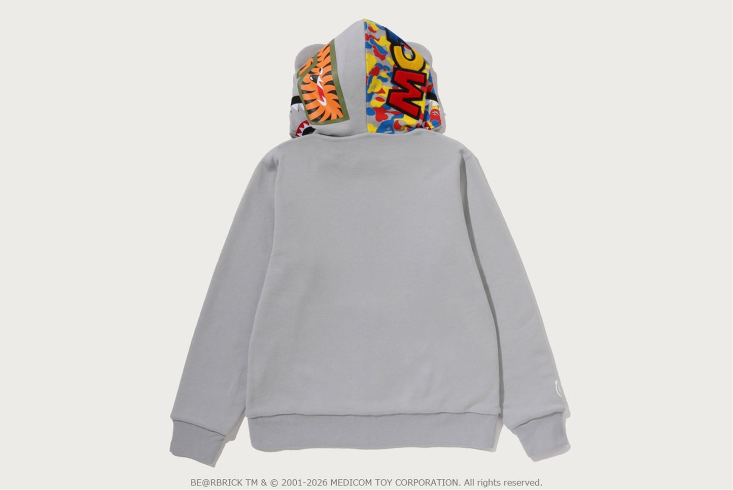 BAPE X MEDICOM TOY 30周年 BE@R SHARK 全拉鏈可反轉連帽衫