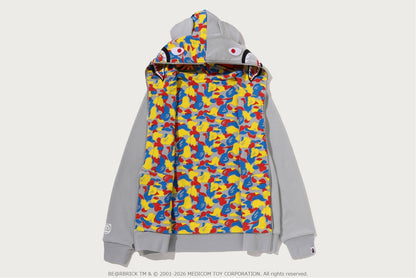 BAPE X MEDICOM TOY 30周年 BE@R SHARK 全拉鏈可反轉連帽衫