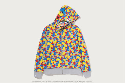 BAPE X MEDICOM TOY 30周年 BE@R SHARK 全拉鏈可反轉連帽衫