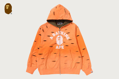 BAPE DESTROY LAYERED RELAXED ZIP HOODIE