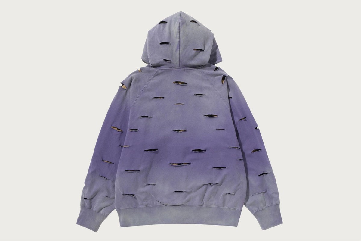 BAPE DESTROY LAYERED RELAXED ZIP HOODIE