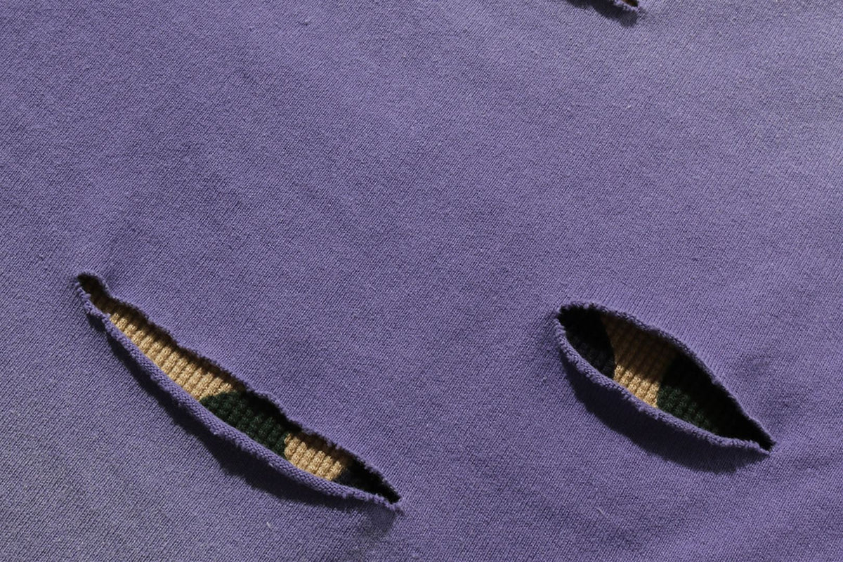 BAPE DESTROY LAYERED RELAXED ZIP HOODIE