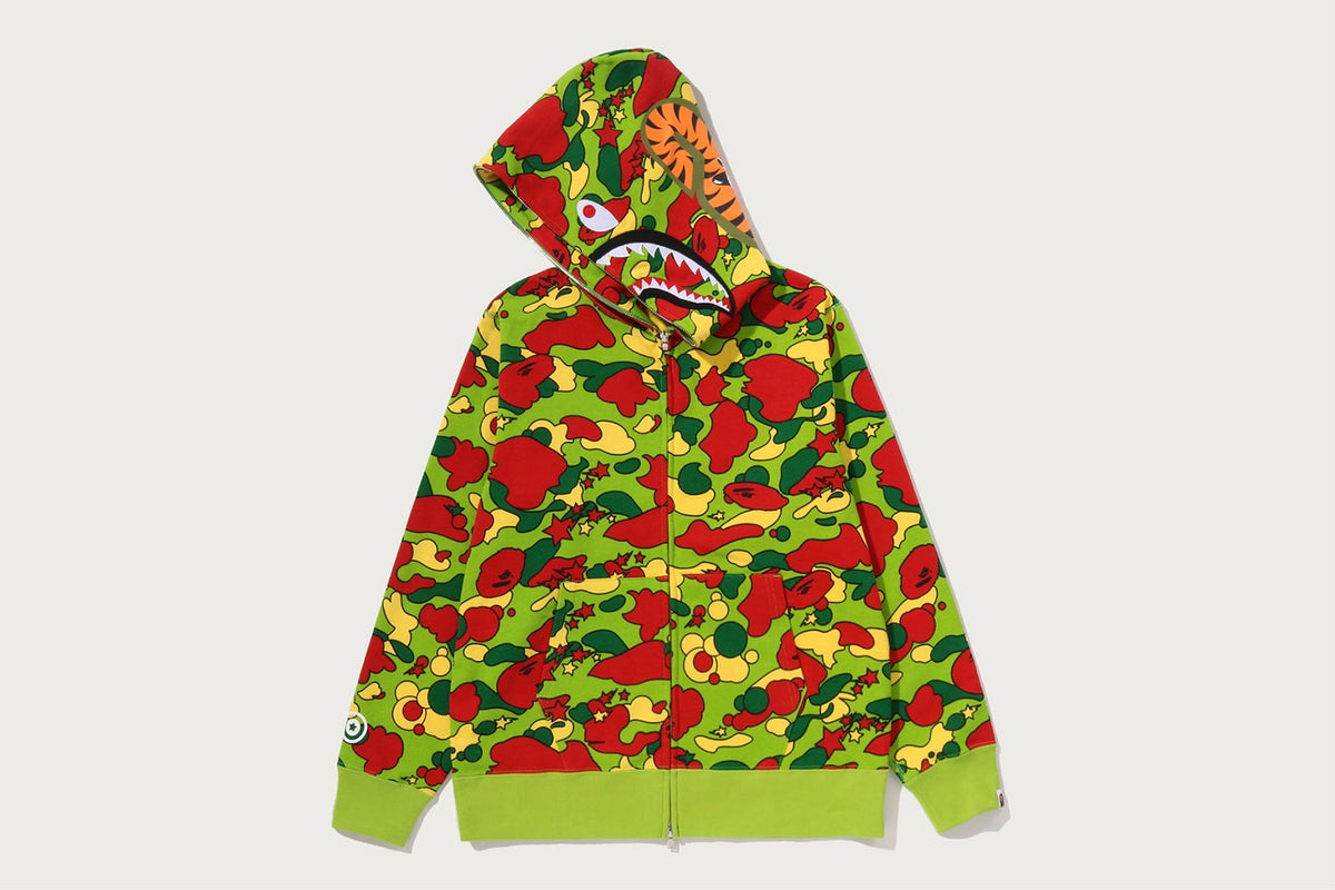 BAPE STA CAMO SHARK FULL ZIP HOODIE