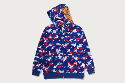 BAPE STA STRIKE CAMO SHARK 寬鬆版全拉鍊連帽外套