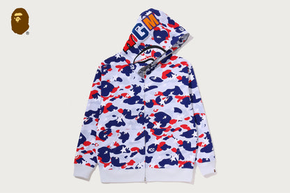 BAPE STA STRIKE CAMO SHARK 寬鬆版全拉鍊連帽外套