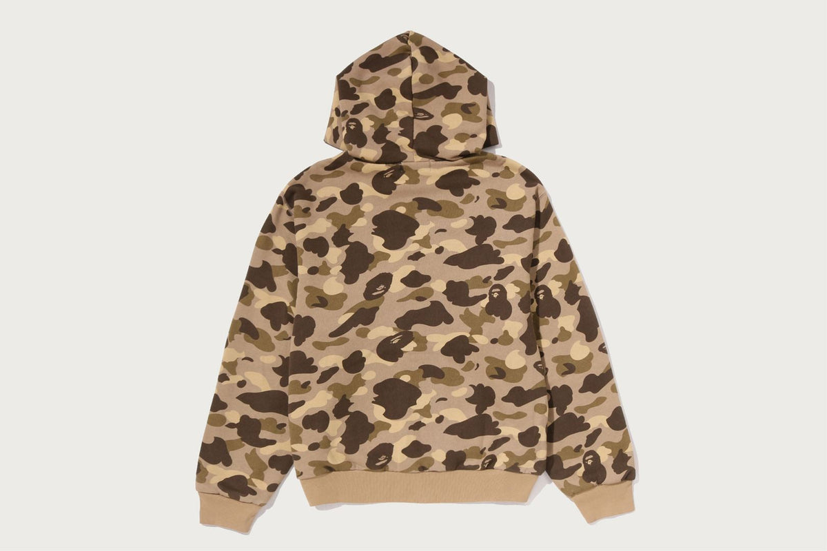 BAPE COLOR CAMO 重洗水感短版拉鍊連帽衫