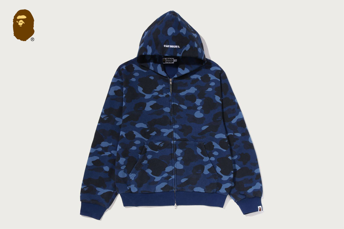 BAPE COLOR CAMO 重洗水感短版拉鍊連帽衫