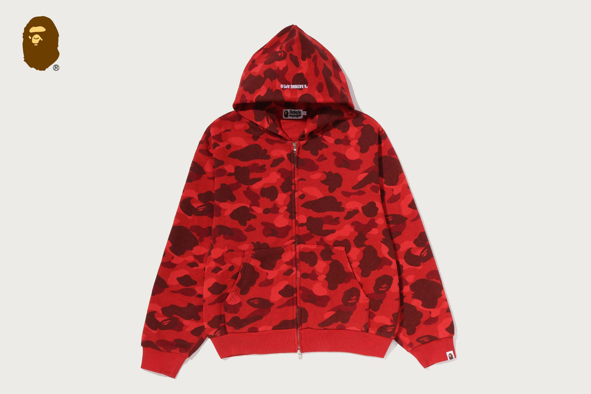 BAPE COLOR CAMO 重洗水感短版拉鍊連帽衫