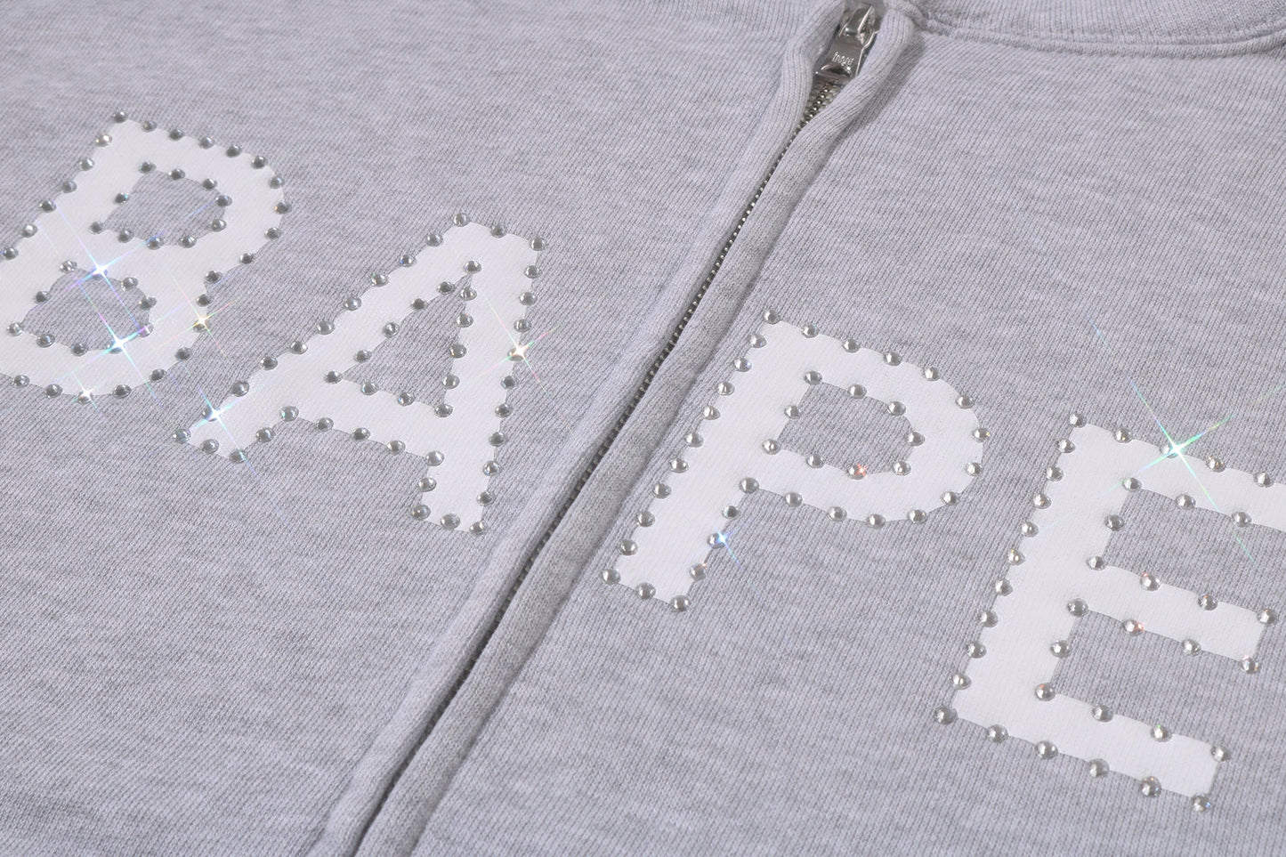 BAPE 重洗水洗水晶無袖寬鬆拉鍊連帽外套