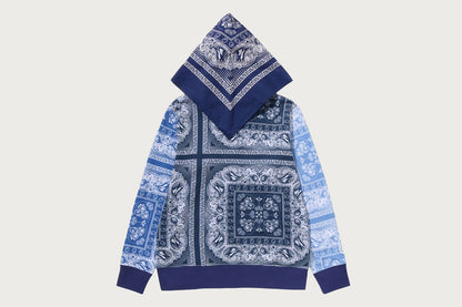 BAPE PAISLEY PATTERN SHARK FULL ZIP HOODIE