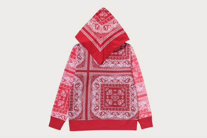 BAPE PAISLEY PATTERN SHARK FULL ZIP HOODIE