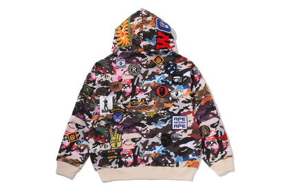 BAPE HYBRID CAMO 多功能徽章鯊魚鬆身全拉鏈連帽衫