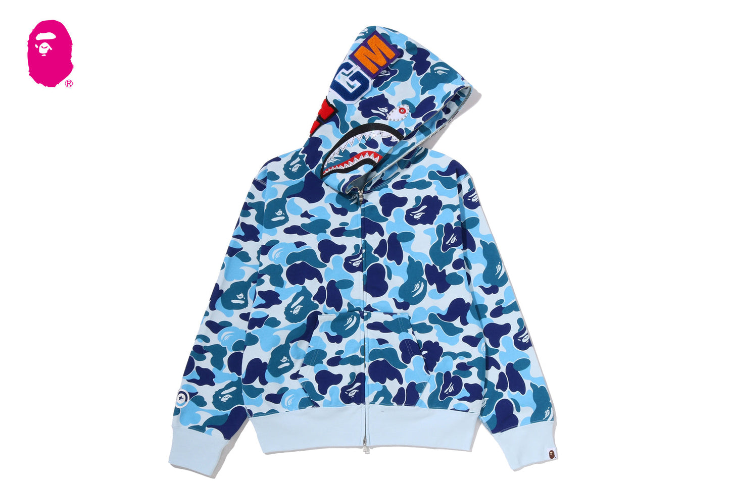 BAPE ABC CAMO CRYSTAL STONE SHARK FULL ZIP HOODIE