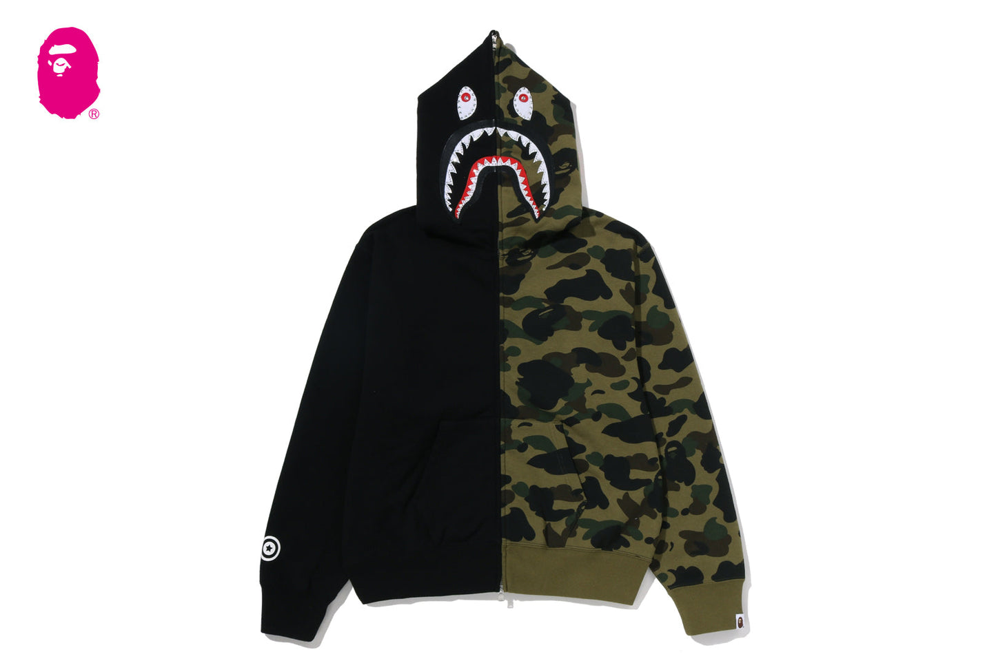 BAPE 1ST CAMO 水晶石鯊魚全拉鏈連帽衫
