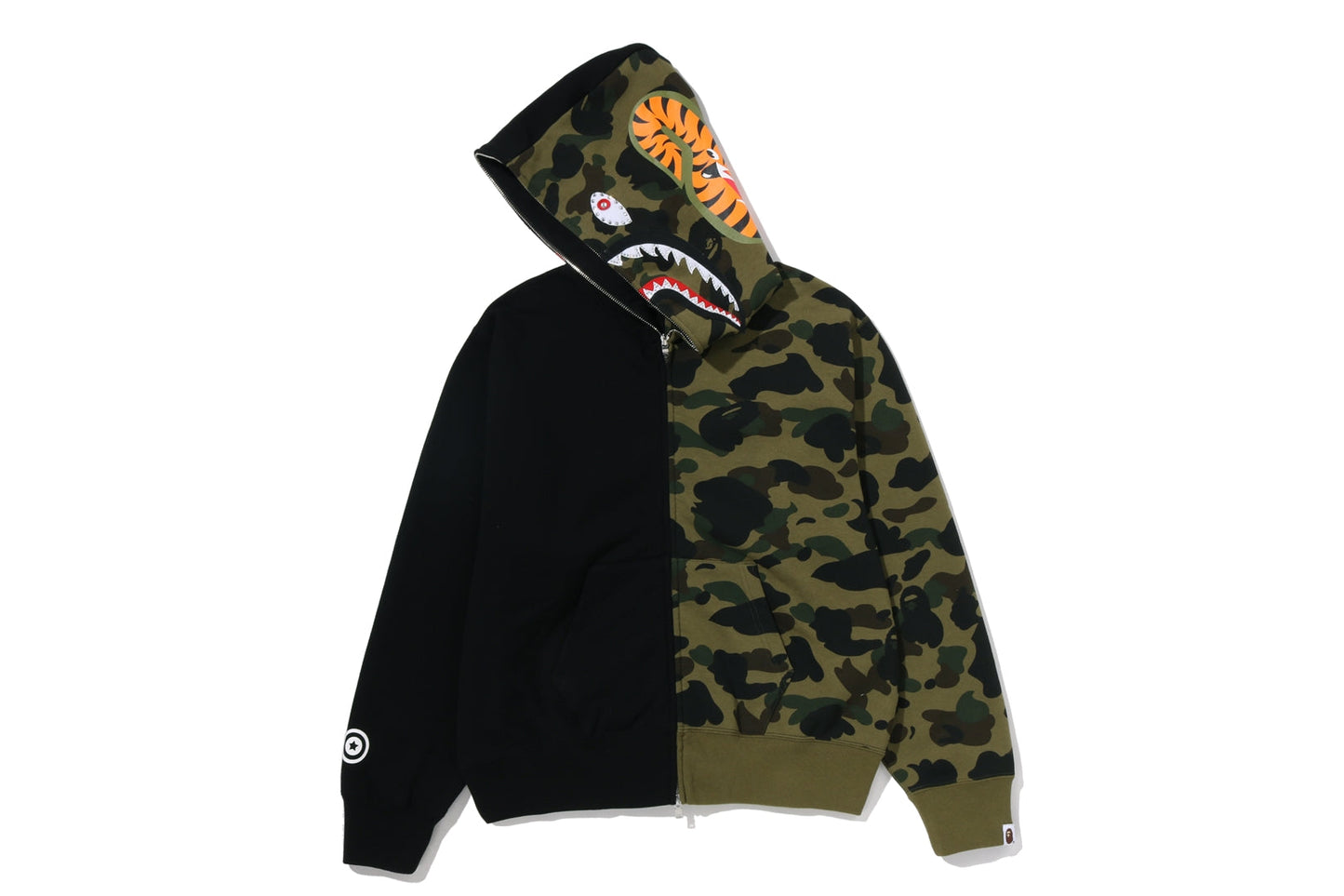 BAPE 1ST CAMO 水晶石鯊魚全拉鏈連帽衫