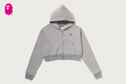 BAPE APE HEAD ONE POINT CROPPED ZIP HOODIE