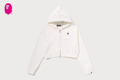 BAPE APE HEAD ONE POINT CROPPED ZIP HOODIE