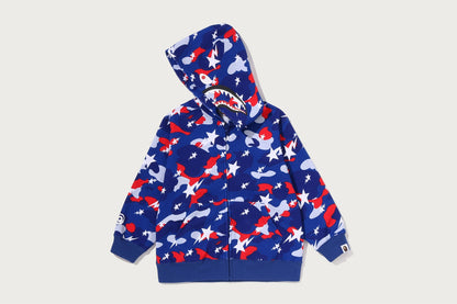 BAPE STA STRIKE CAMO SHARK ZIP HOODIE