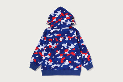 BAPE STA STRIKE CAMO SHARK ZIP HOODIE