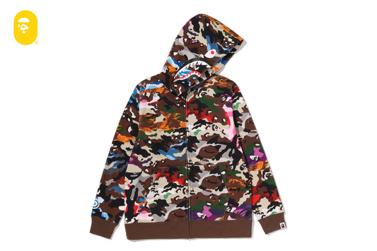 BAPE HYBRID CAMO SHARK ZIP HOODIE