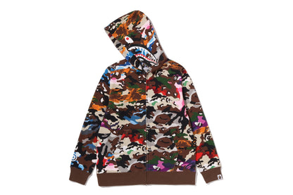 BAPE HYBRID CAMO SHARK ZIP HOODIE