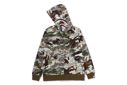 BAPE HYBRID CAMO SHARK ZIP HOODIE