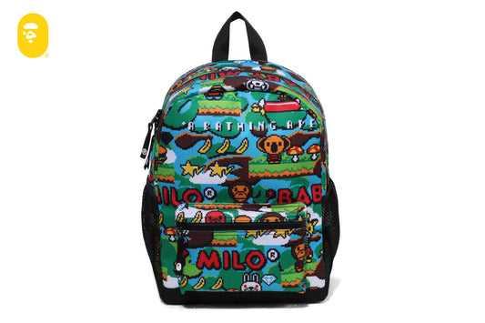 BAPE BABY MILO 遊戲圖案背包