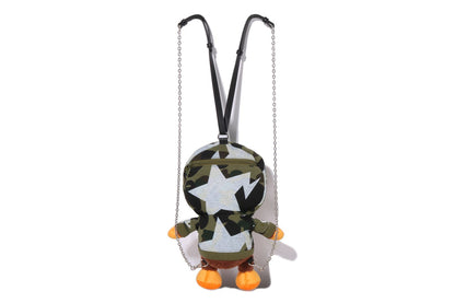 BAPE STAR OVER PRINT 1ST CAMO BABY MILO 毛絨玩具背包