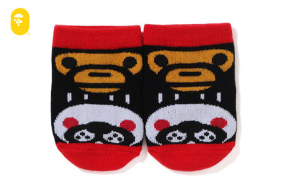 BAPE MILO FRIENDS BLOCK BABY SOCKS