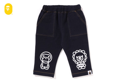 BAPE BABY MILO JERSEY DENIM BABY PANTS