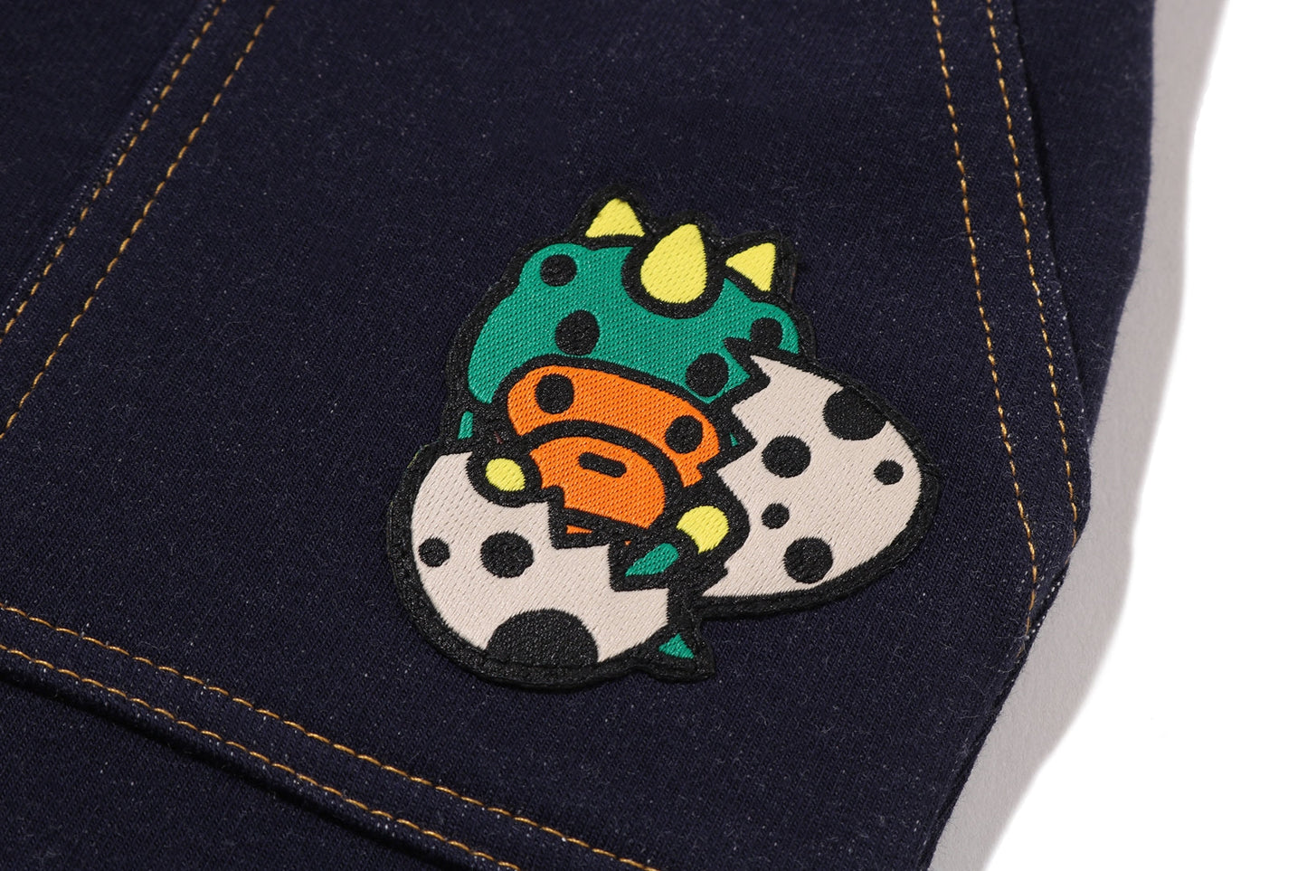 BAPE BABY MILO 恐龍運動牛仔寶寶褲