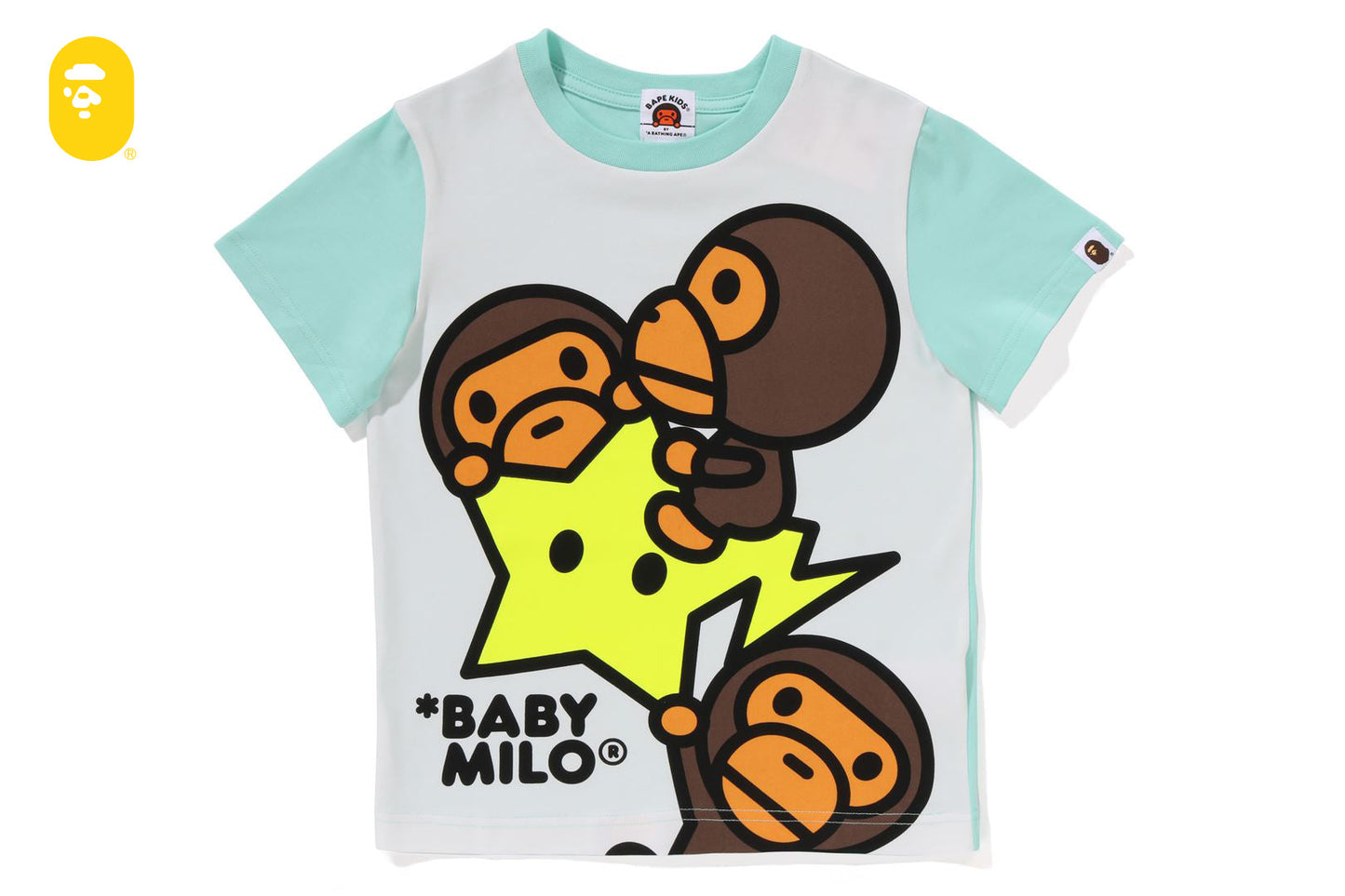 BAPE BABY MILO STA 夜光面板印刷T恤