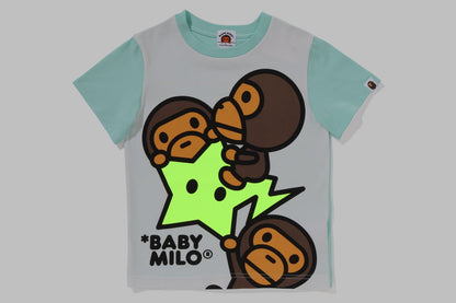 BAPE BABY MILO STA 夜光面板印刷T恤