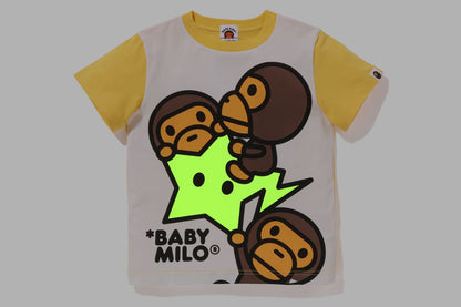 BAPE BABY MILO STA 夜光面板印刷T恤