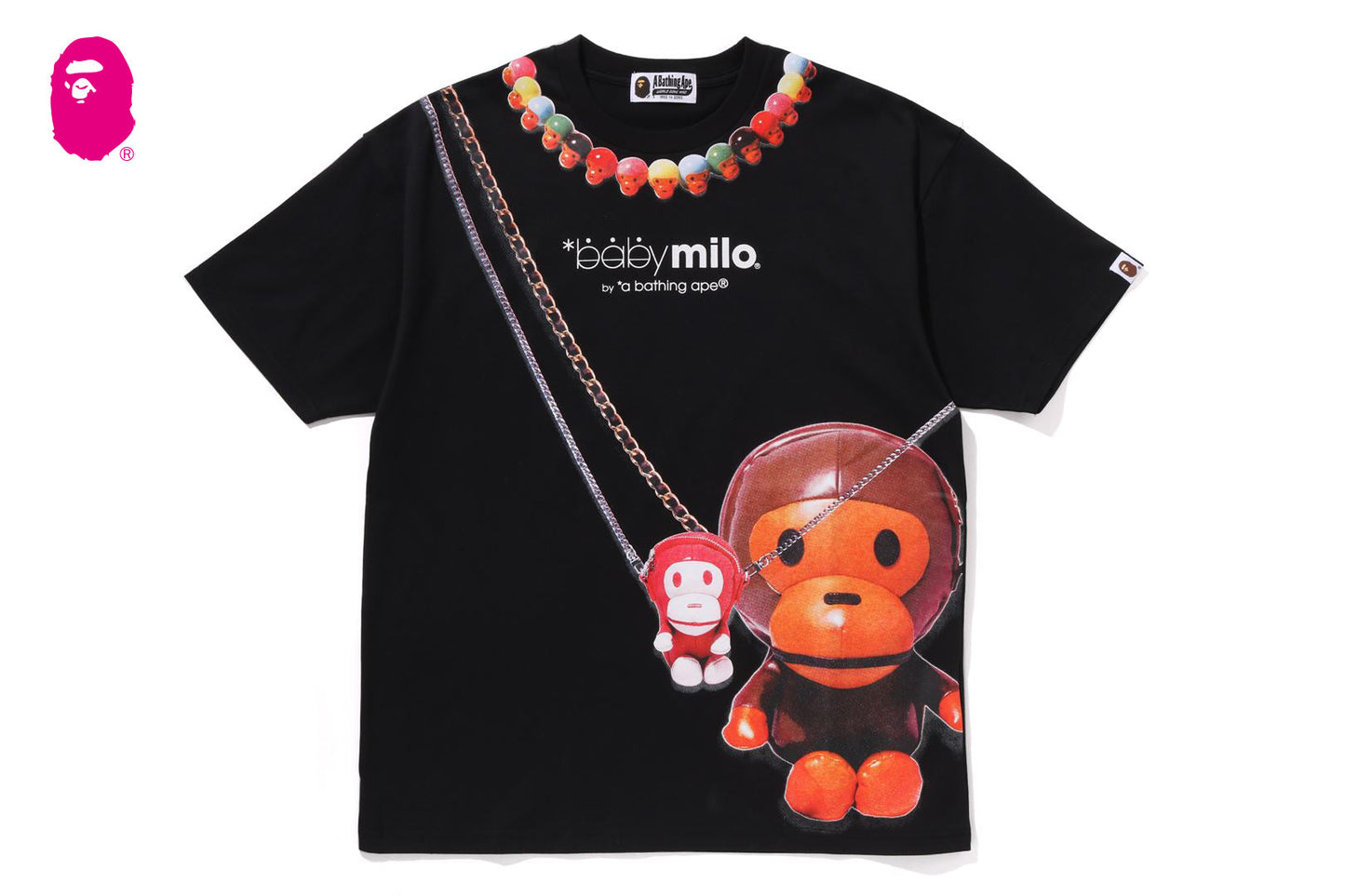 BAPE BABY MILO FAKE PRINT OVERSIZED TEE