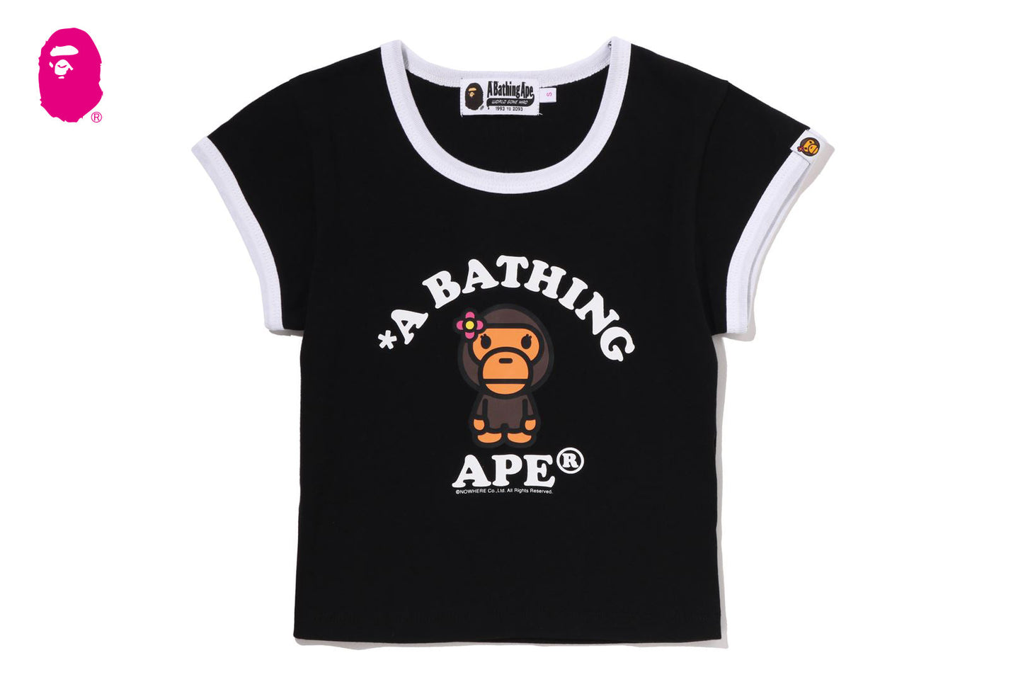 BAPE BABY LISA 大學短版T恤